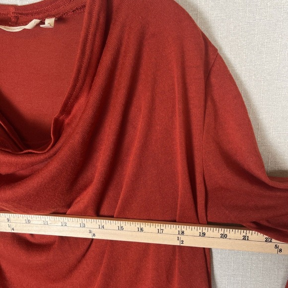 Soft Surroundings Ridley Tunic Top Size Large Petite Cowl Neck Wrap Long Sleeve - Picture 6 of 9